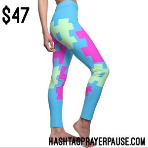 #PrayerPause Summer Blues Women's Casual Leggings